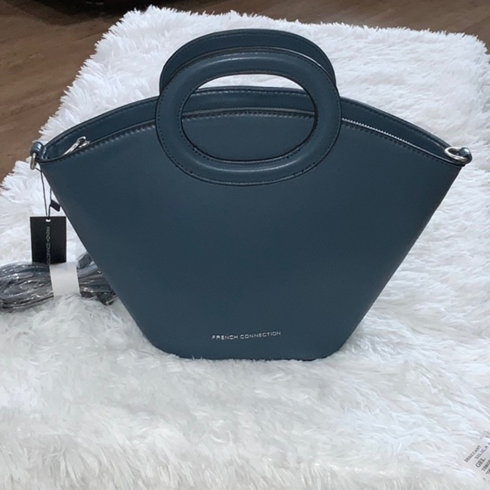 NWT French Connection Blue Soft Faux Leather Purse